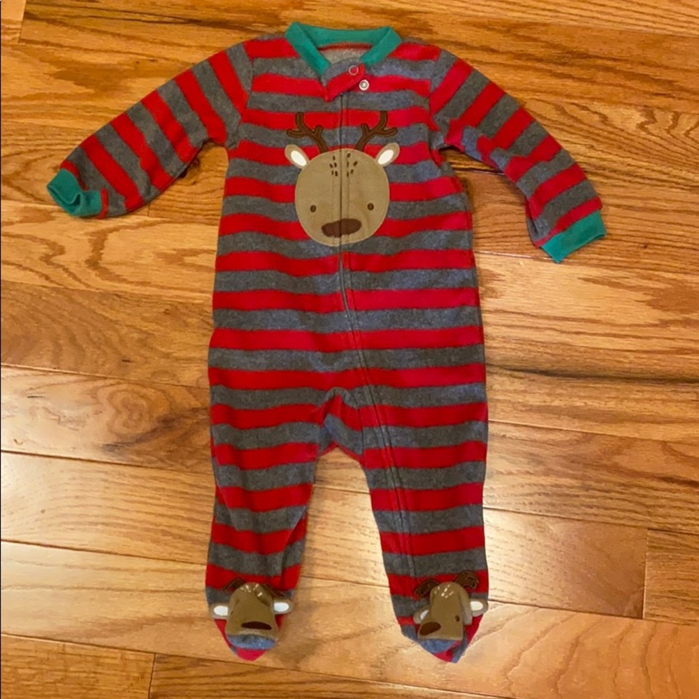 Baby Christmas fleece sleeper